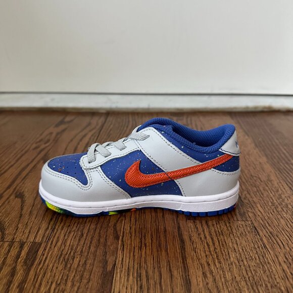 Nike Toddler Kids Dunk Low Photon Dust Blue Orange Size 10C - Picture 2 of 5